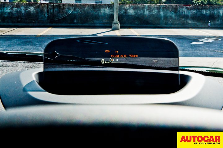 Heads up display image of the Mini Countryman Plug-In Hybrid