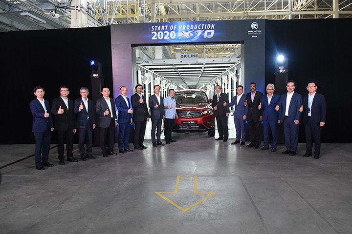 Proton X70 rolls off from the new Tanjung Malim plant extention