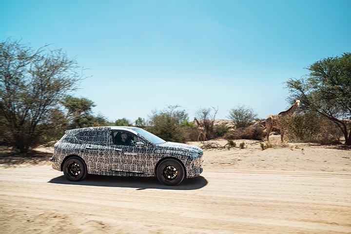 BMW iNext prototype teased in hot weather testing